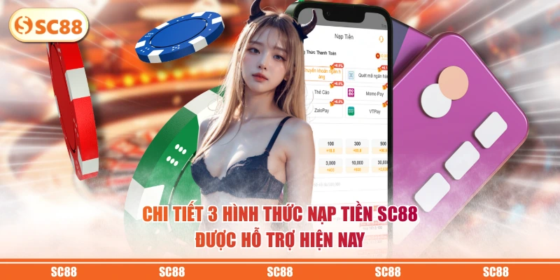 Nạp Tiền SC88 - Tiến Hành Nhanh, Dễ Dàng Trong 1 Nốt Nhạc 2 Chi tiết 3 hình thức nạp tiền SC88 được hỗ trợ hiện nay
